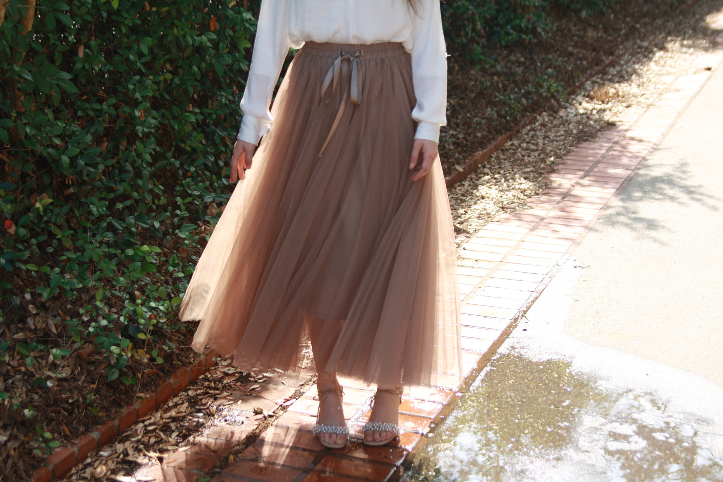 The Tulle Skirt in Mocha